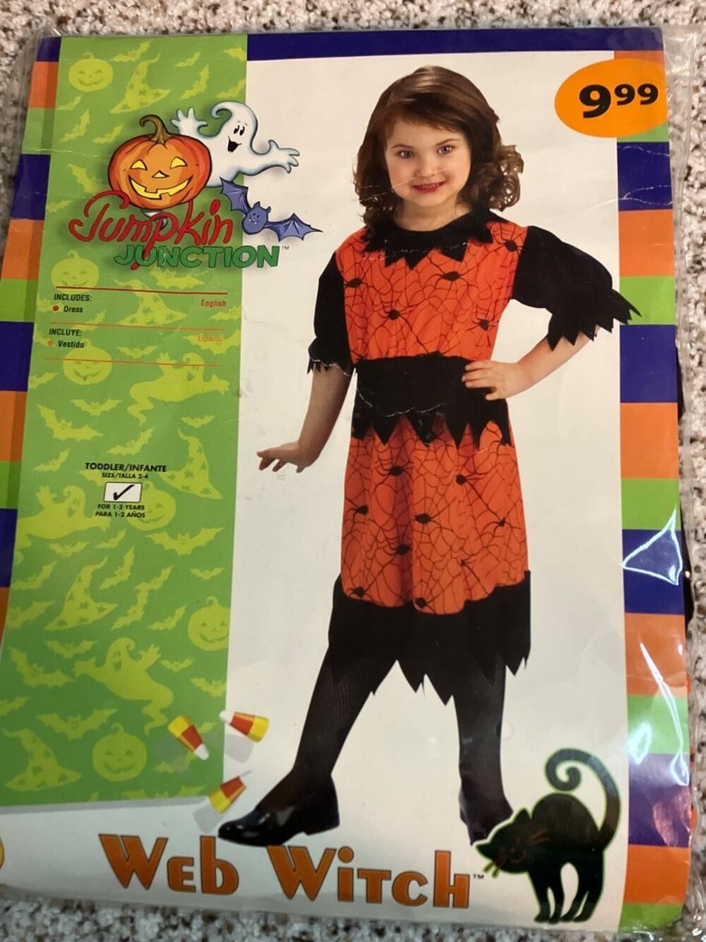 Halloween Costume- Toddler Girls Size 2-4 Web Witch